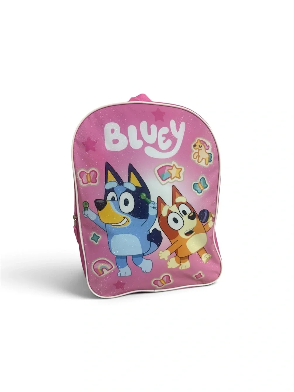 Bluey Pink Glitter Girls School Backpack